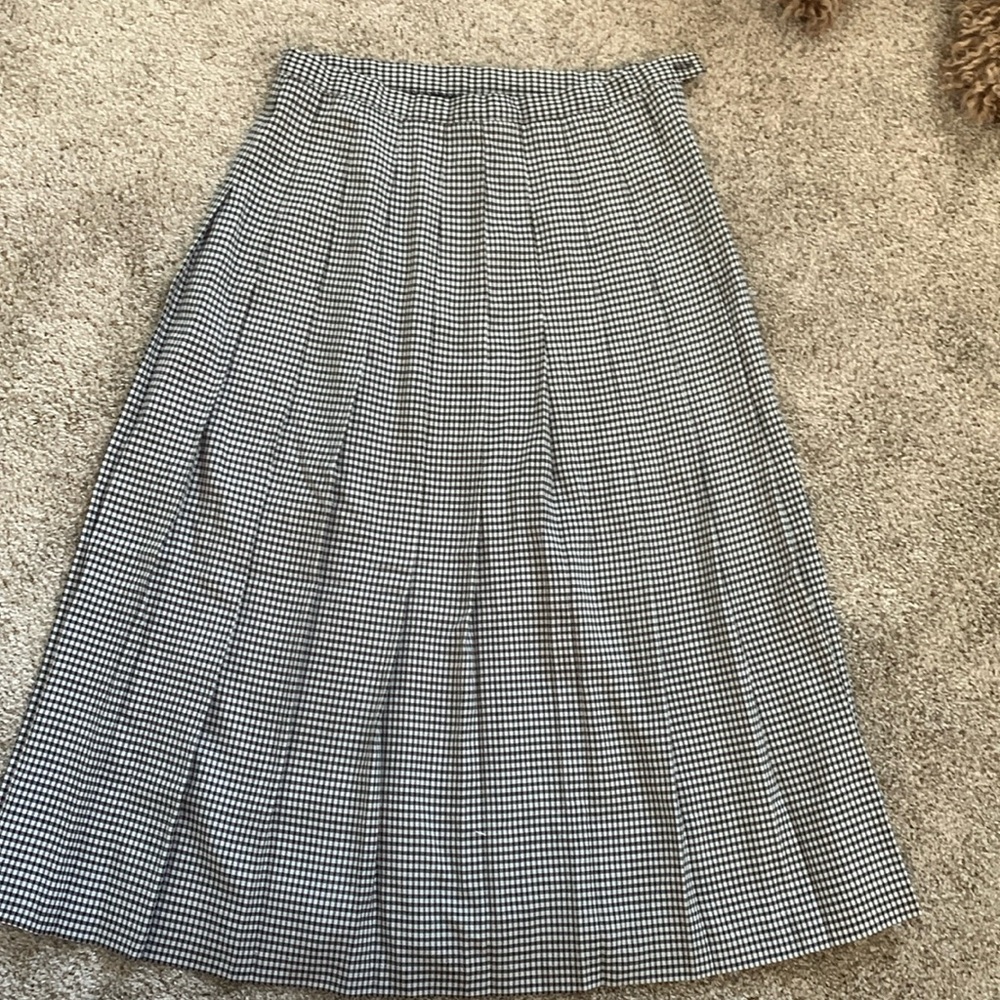 BundleVintage High Rise Midi Maxi Gingham Pleated Skirt 👒